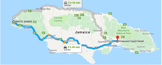 De Negril para Kingston