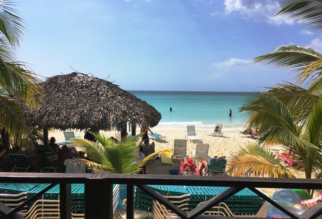 White Sands vista do restaurante