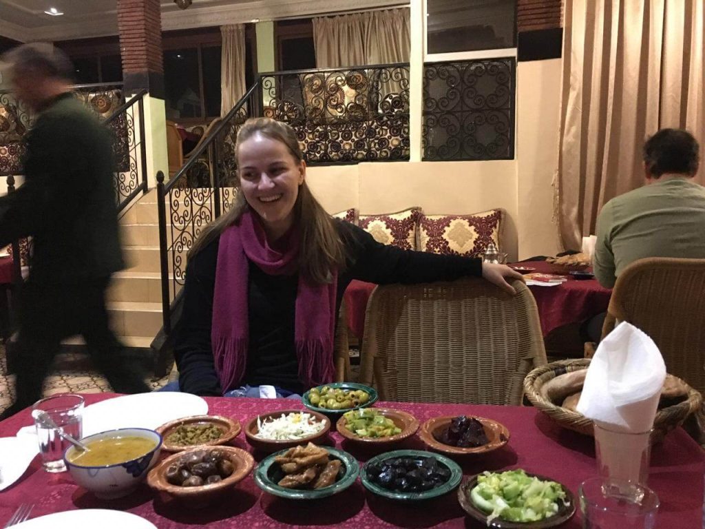 Jantando em Marrakesh